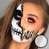 Lentes de contacto de color de malla Manson blanca para cosplay